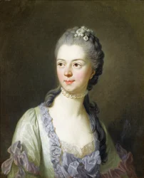 Portrait de la princesse Ekaterina Dmitrievna Golitsyna (Galitzine) - Ekaterina Dmitrievna Golitsyna (1720-1761), nee Cantemir par Van Loo, Louis Michel (1707-1771) の肖像。
