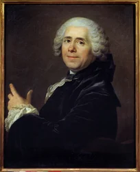 フランスの作家マリヴォーことピエール・カルレ・ド・シャンブラン・ド・マリヴォー（1688 - 1763）の肖像 - ルイ・ミシェル・ヴァン・ロー（1707 - 1771）の絵画
