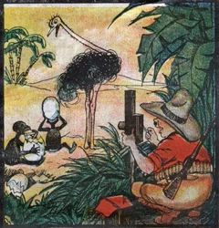 Nestor Fenleroc、ヨーロッパの結腸は、アフリカでダチョウを撮影します。 1923年（彫刻）