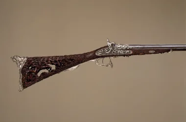 二重銃身パーカッション ショットガン、フランス、パリ、1854 年