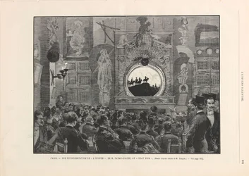 シャドーシアター「シャ・ノワール」でのM. カラン・ダッシュ作『レポペ』、1887年