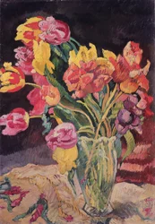vaso de tulipas