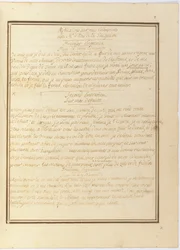 「ル・ドク・ド・ラ・ヴォーギョン氏へのインタビューの反省」、直筆原稿、1767年1月から1769年初頭