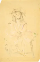 無題（座る少女）