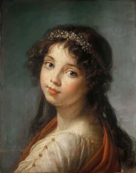 画家の娘ジャンヌ＝リュシー＝ルイーズ、ジュリーの肖像 1792年