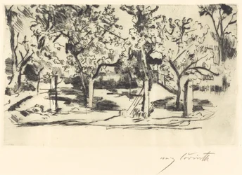 果樹園 果樹園、1918 年。