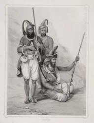 Akalees」、インドの戦士たち（1844年