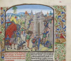 1377 年、1470 ～ 1475 年頃のフランス軍によるデュラス城の包囲。