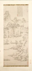 山と小川の道家の隠れ家（Ni Zan [1301–1374]以降の風景）