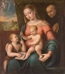 Virgem com o Menino, o Jovem São João e um São Nicolau de Tolentino (óleo sobre tela)