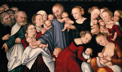 子供たちを祝福するキリスト、1540年頃