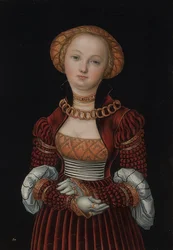 女性の肖像画。 1525年頃