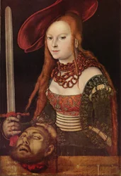ドイツ語：Judith mit dem Haupte des Holofernes ホロフェルネスの首を持つユディト