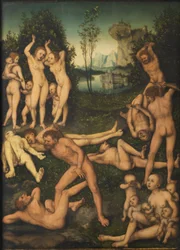 ドイツ語：Kampf nackter Männer und ihre klagenden Frauen 嫉妬の果実（銀の時代の終わり）