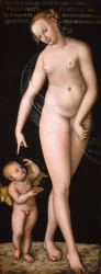 ドイツ語：Venus und Amor als Honigdieb 蜂蜜を盗むキューピッドとヴィーナス