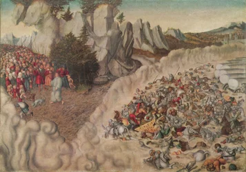 ドイツ語：Zug der Israeliten durch das Rote Meer (Untergang des Pharao) 紅海に飲み込まれたファラオの軍勢