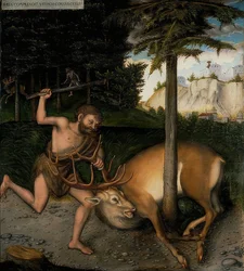 ヘラクレスとKerynite doe。ヘラクレスの行為のシリーズから。 1537年以降