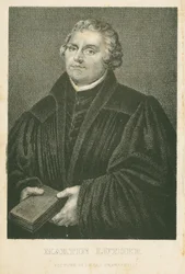 マーティン・ルター、ジェームズ・ウェバーによるリトグラフ（1824-86年）、1850年頃