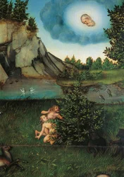 楽園の細部」1530年頃（パネルに油彩