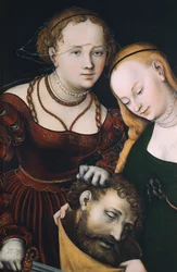 Lucas Cranach Elder (1472-1553) による Holofernes の頭を持つジュディス