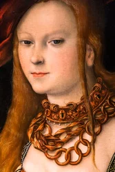 ホロフェルネスの首を持つユディト 1530年頃 テンペラ・油彩・木（バスウッド