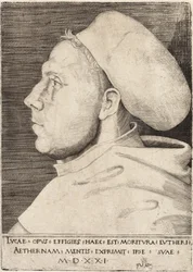 アウグスティノ修道士としてのマルティン・ルター by ルーカス・クラナッハ・ザ・エルダー 1521年