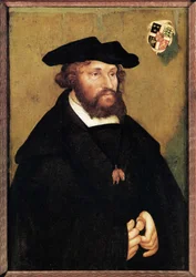 デンマーク王クリスチャン2世（1481-1559）の肖像。ルーカス・クラナッハ作