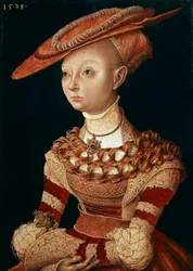 ルーカス・クラナッハ・エルダー（1472-1553）の「貴婦人の肖像
