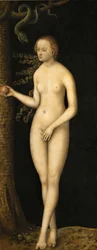 ルネッサンス：人間の堕落。パー・クラナッハ、ルーカス、ザ・エルダー（1472-1553）、約1510-1520年。木に油彩
