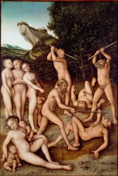 銀の時代」または「嫉妬の効果」 ルーカス・クラナッハ・ザ・エルダー（1472-1553）の絵画 1535 Sun.0,74x0,51 m パリ、ルーヴル美術館