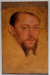 モーリス・オブ・ザクセン（1521-1553）の肖像。ルーカス・クラナッハ(1515-1586)によるパステル画