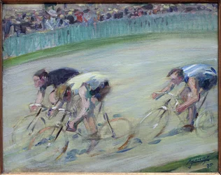 最終ラッシュ。 ルシアン・ジョナス (1880-1947) の絵画、キャンバスに油彩、1905 年、フランス美術、20 世紀。 Musée la piscine、Roubaix。