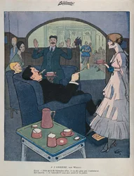 ホームフロントで、「ラ・バイオネット」のイラスト、1915年9月2日（カラーリソ）