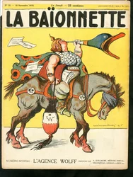 La Baionnette "の表紙、カラフルな風刺画