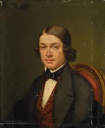 作曲家ロベルト・シューマンの肖像 1810-1856, 1842.