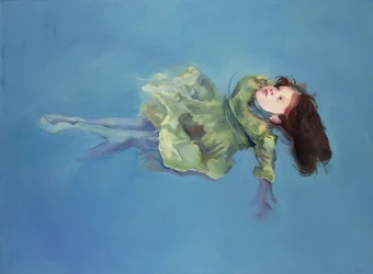 浮遊する少女, 2004 （キャンバスに油彩）