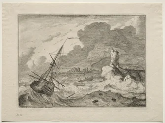 海の嵐、1701年。