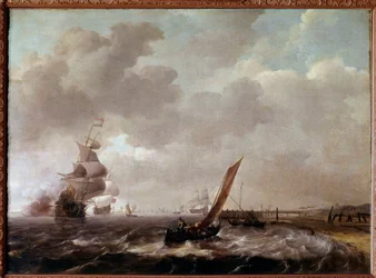 オランダ・ヘルダーの海 Ludolf Backhuysen (1631-1708)の絵画