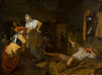 1650年頃のルヴェイユの兵士（パネルに油彩）