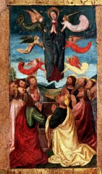 ロザリオの神秘。聖母被昇天（木画