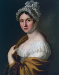 ルートヴィヒ・ガイヤー（1779-1821）による絵画、リヒャルト・ワーグナーの母、パッツ（1774-1848）生まれのヨハンナ・ロシン・ワーグナーの肖像