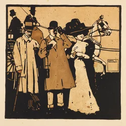 ポートフォリオターフから。 12 枚の競馬の画像、1909 年。