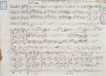ルートヴィヒ・ヴァン・ベートーヴェンの交響曲第6番 ヘ長調 op.68の楽譜のページです。