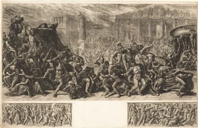 エルサレム神殿の略奪（1838年頃）。