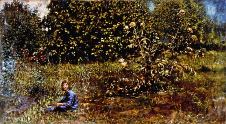 春の庭（油彩・キャンバス