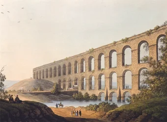 ベオグラード近郊の水道橋 by Luigi Mayer