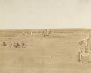 山から見たペルセポリスの全景（1858年