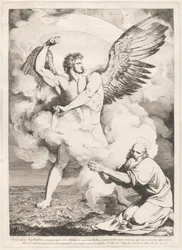 そして、私は別の強い天使を見ました... (The Angel of the Apocalypse Appearing to Saint John)