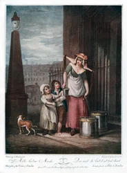 メイドの下のミルク、1793年。