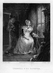 クロムウェルとその娘、19世紀。